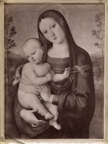Alinari, Fratelli — Paris - Musée National du Louvre. La Vierge et l'Enfant. (Giovanni Spagna) — insieme